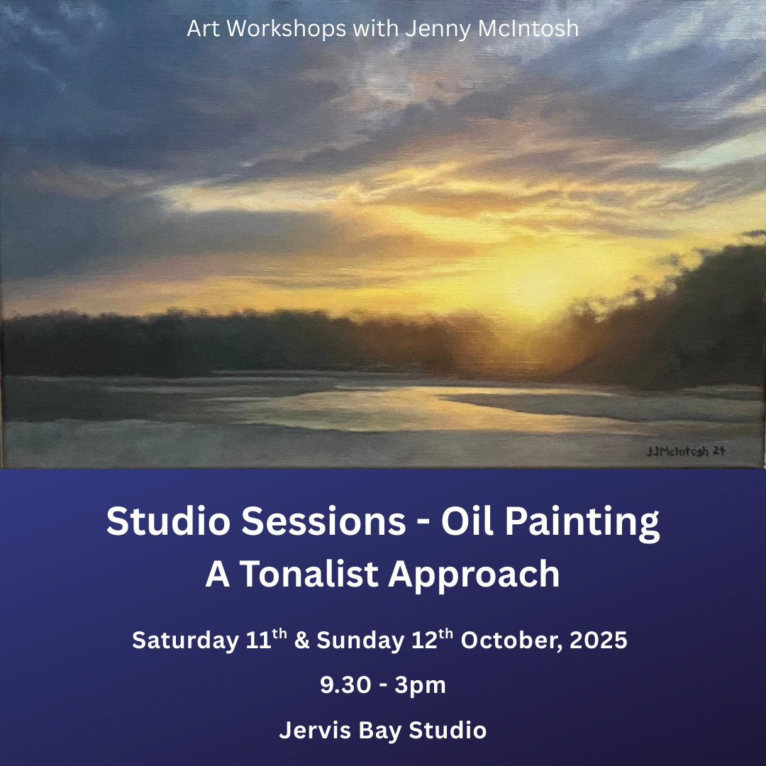 Oil Painting Workshop A Tonalist Approach. Art workshops with Jenny McIntosh